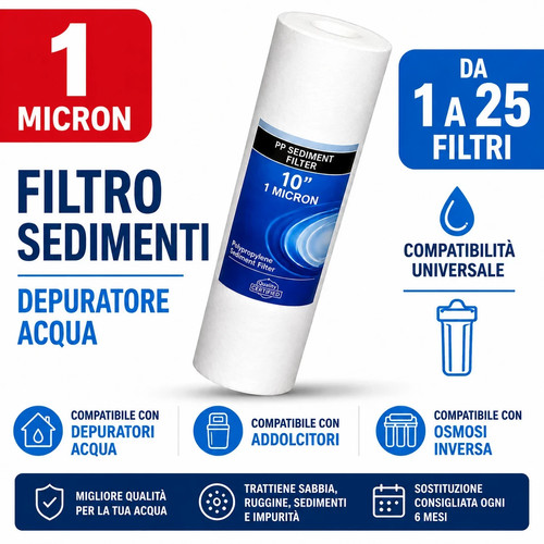 Filtri sedimenti micron - micron, 10"