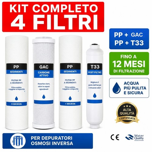 Kit filtri depuratore acqua - kit,