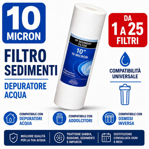 Filtro sedimenti micron 10 - sedimenti,